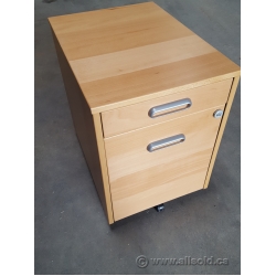 IKEA Galant Blonde 4 Drawer Rolling Pedestal w/ Combination Lock IKEA Galant Blonde 4 Drawer Rolling Pedestal w/ Combination Lock